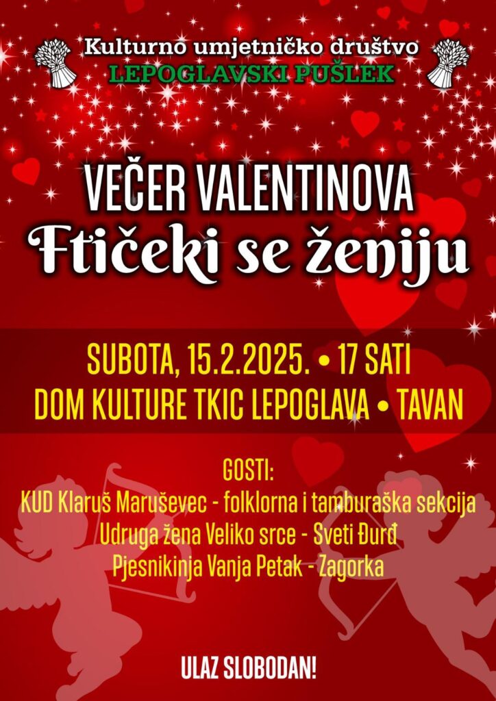 KUD „Lepoglavski pušlek” slavi Valentinovo 1 plakat pusleki